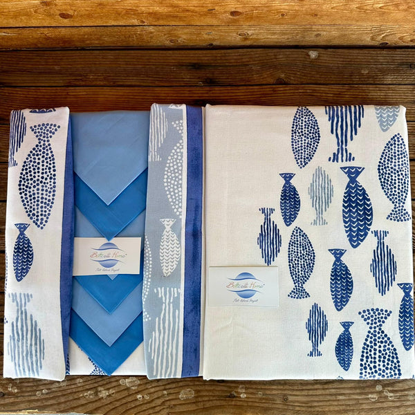 Servizio da Tavola Fish con tovaglioli di Botticelli Home - Dimensioni varie